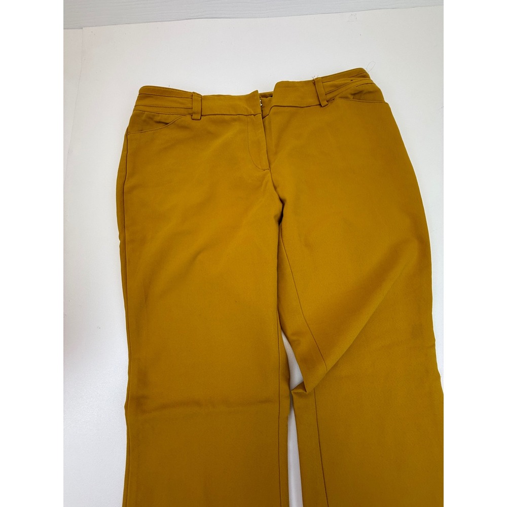 7th Avenue Design Studio NY&Co Mustard Gold Bootcut Dress Pants Size 14 Average